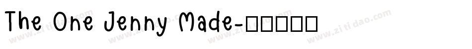 The One Jenny Made字体转换